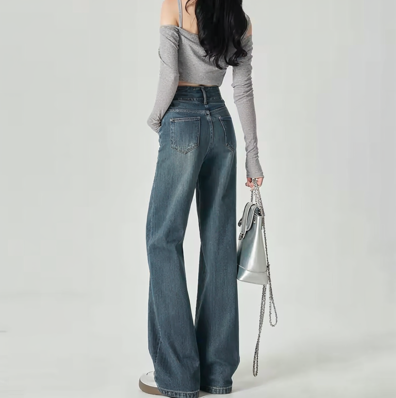 Women Wide Legged Jeans High Waist