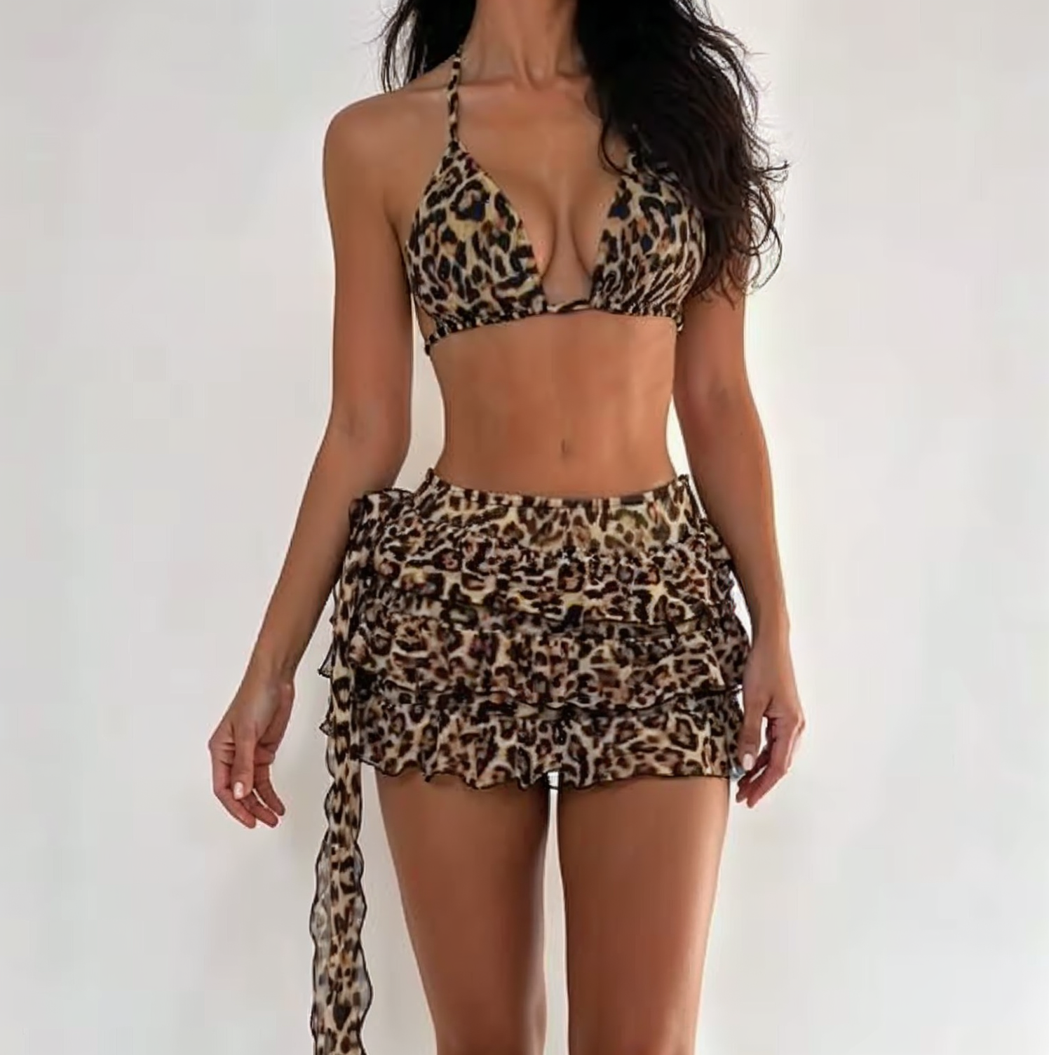 Leopard print 3-Piece Tankini