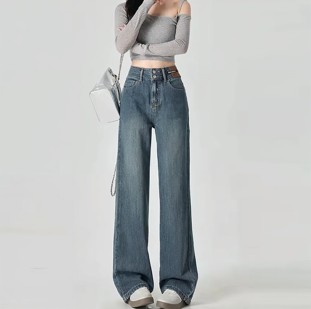 Women Wide Legged Jeans High Waist
