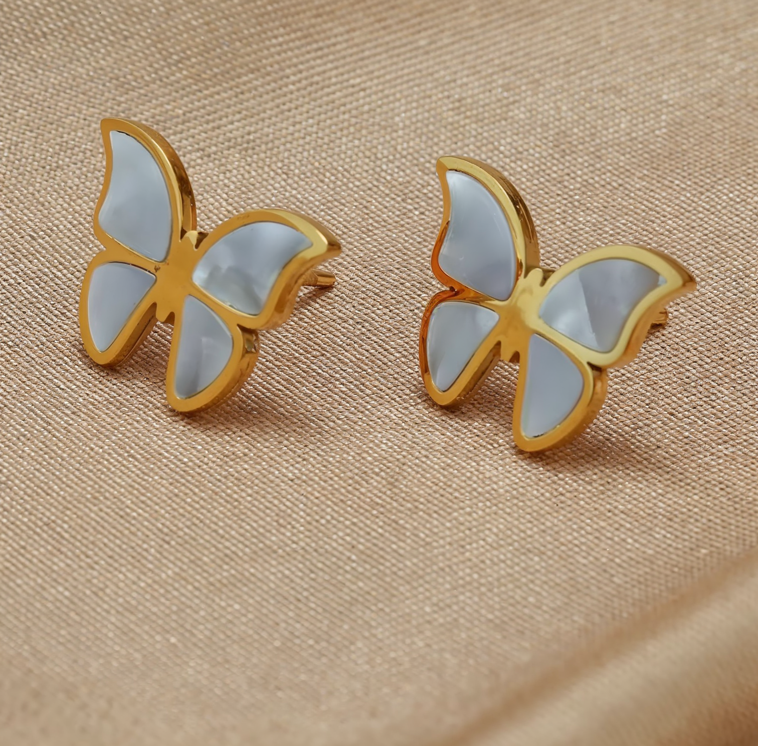 4PC 18K Gold Plated Butterfly Set