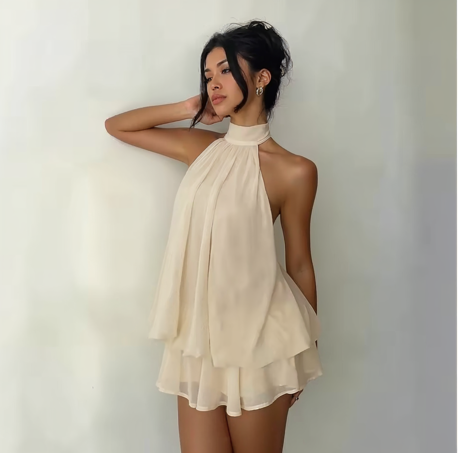 Backless Mini Skirt