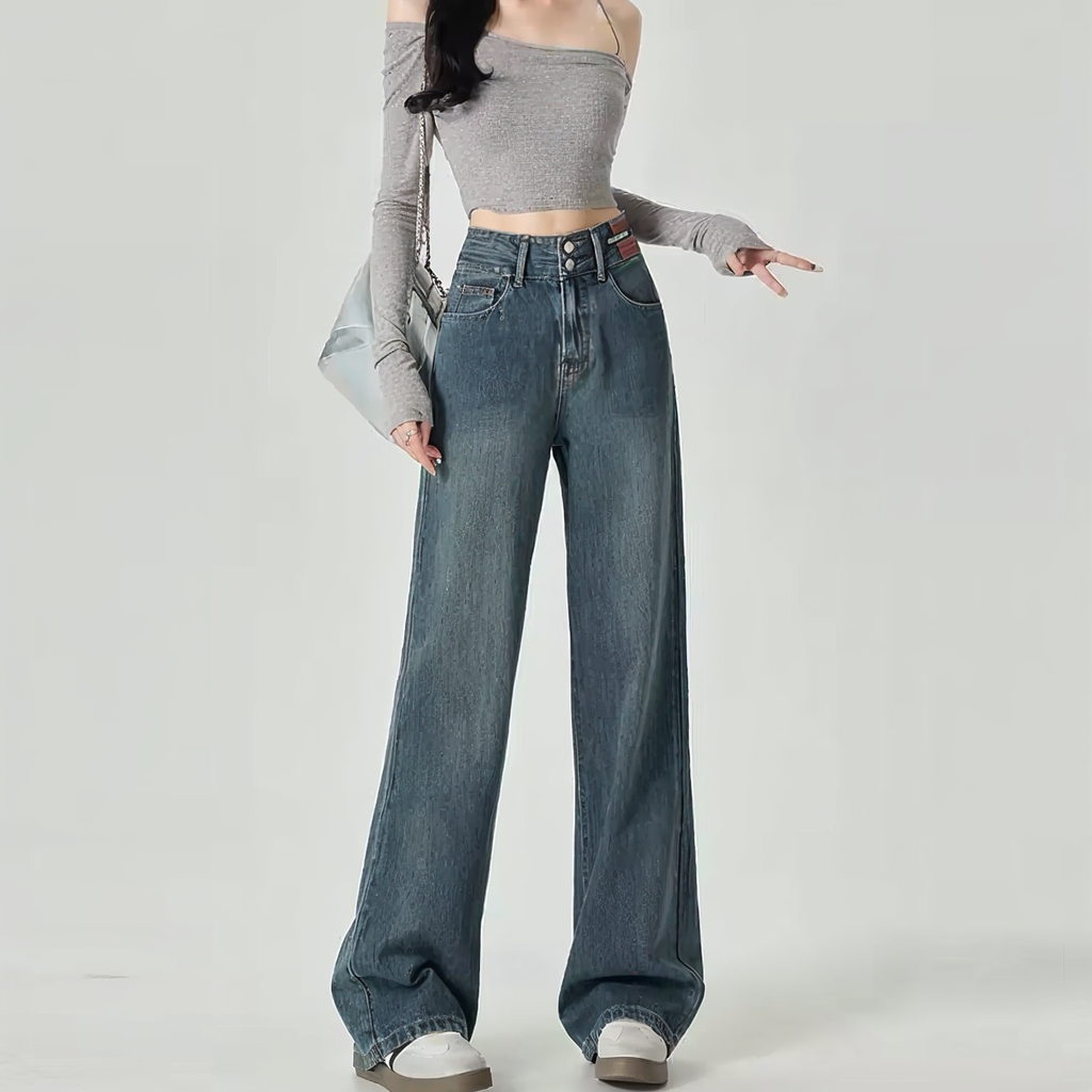 Women Wide Legged Jeans High Waist